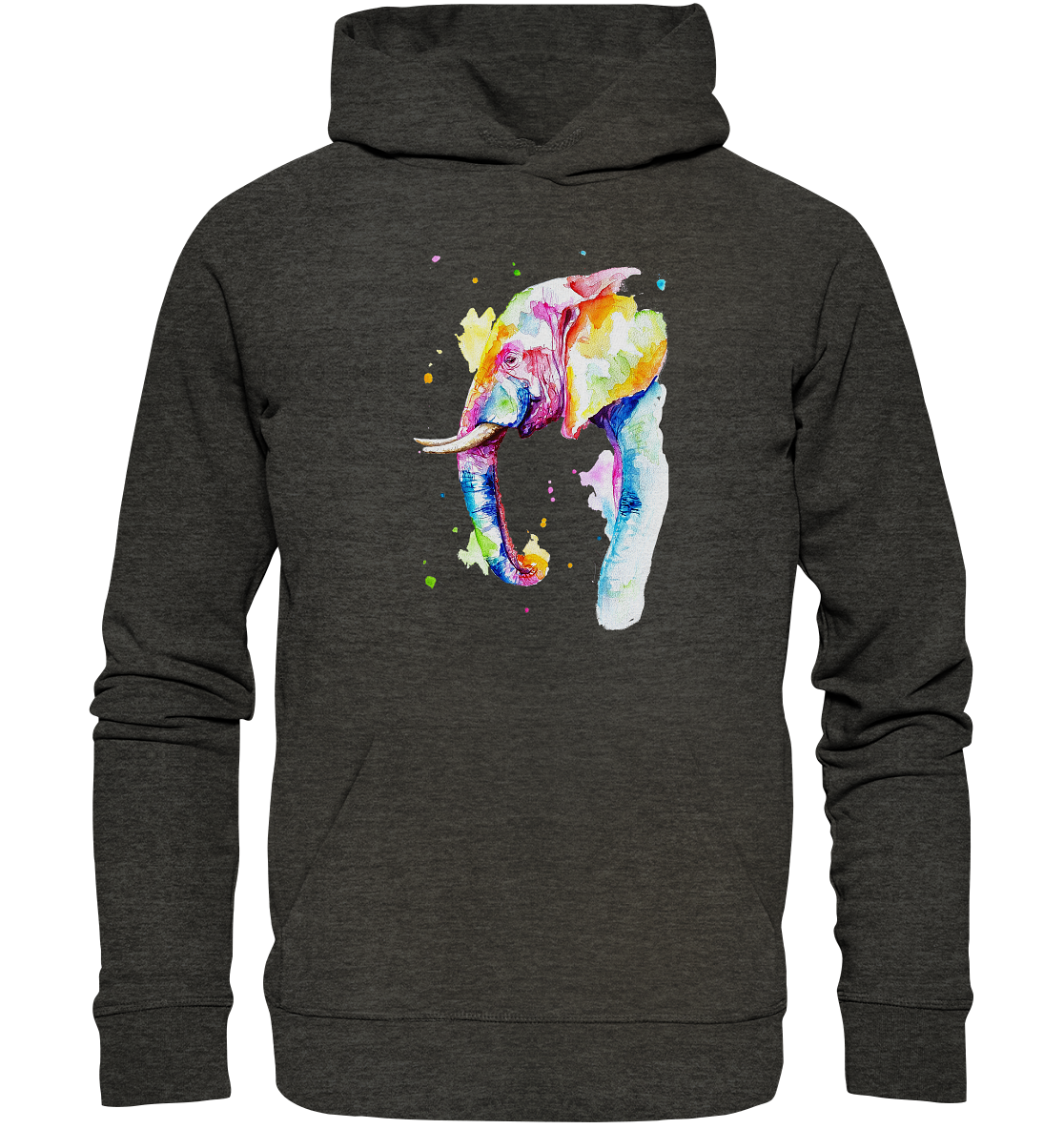 Bunter Elefant - Organic Basic Hoodie