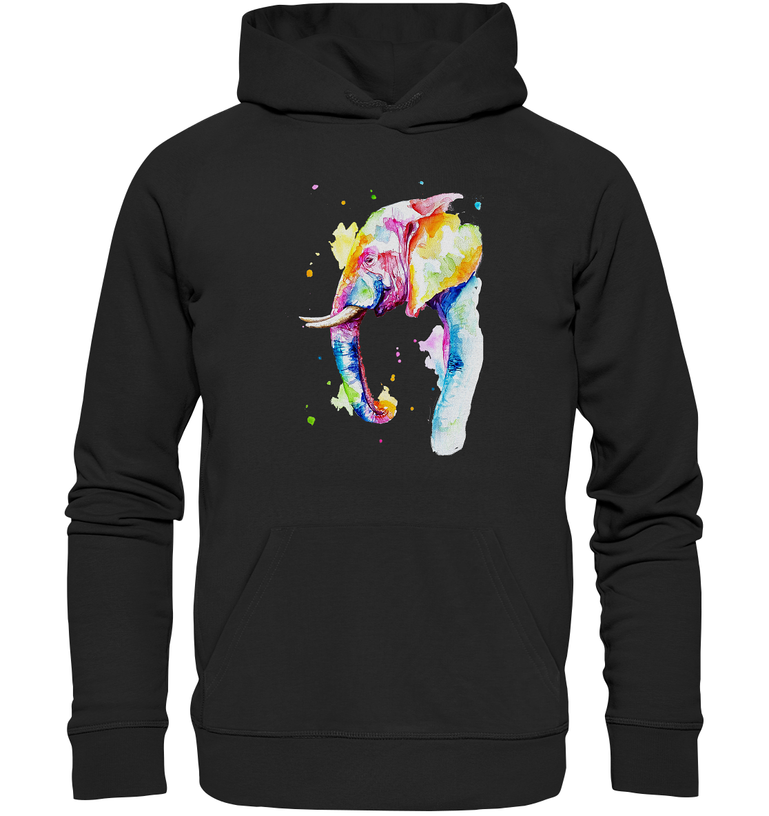 Bunter Elefant - Organic Basic Hoodie