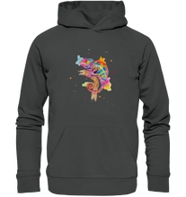 Lade das Bild in den Galerie-Viewer, Buntes Chamäleon  - Organic Basic Hoodie
