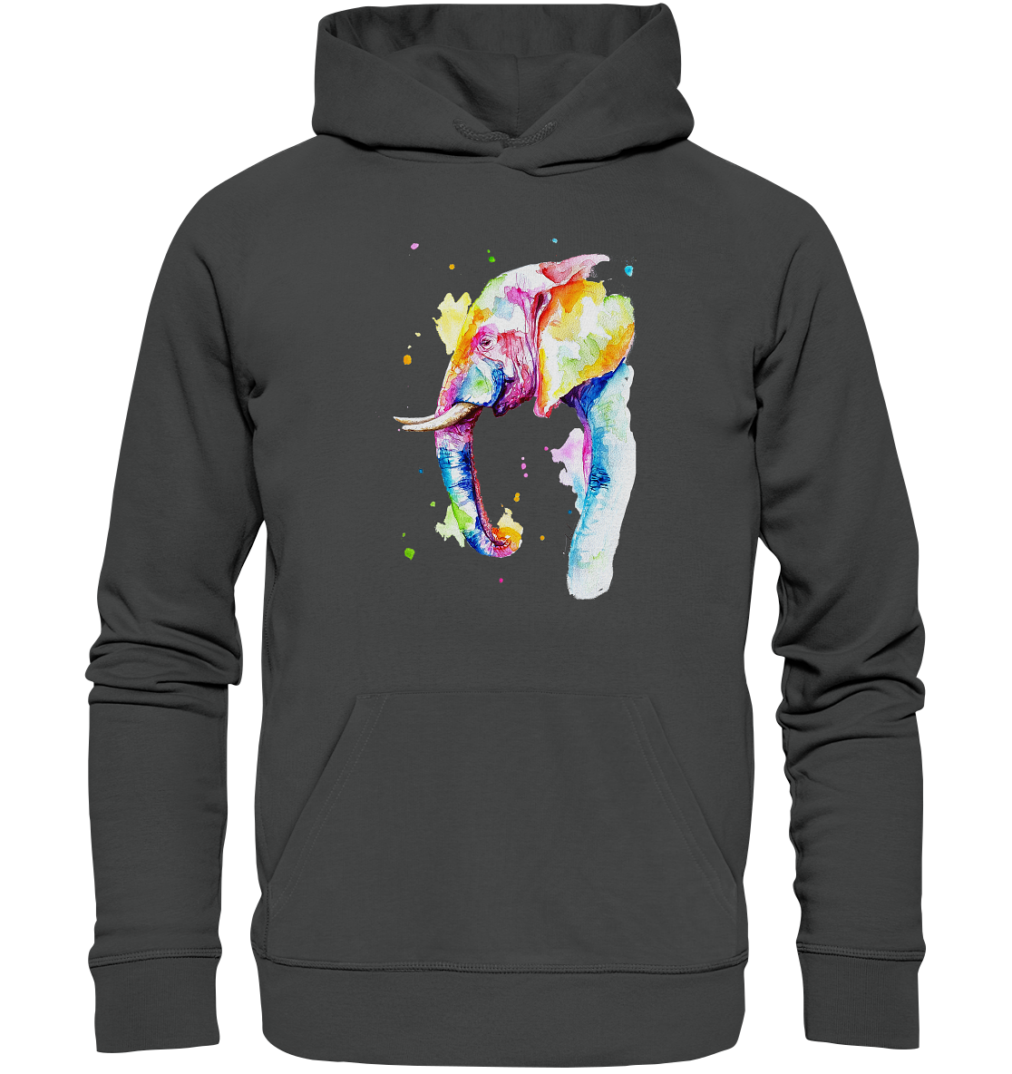 Bunter Elefant - Organic Basic Hoodie