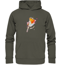 Lade das Bild in den Galerie-Viewer, Buntes Rotkehlchen - Organic Basic Hoodie
