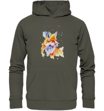 Lade das Bild in den Galerie-Viewer, Bunter Fuchs - Organic Basic Hoodie
