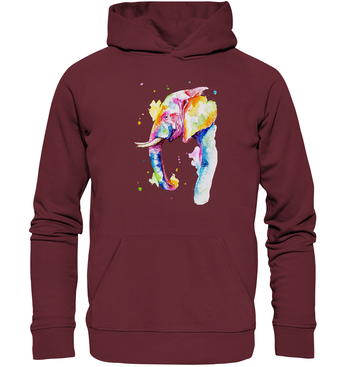 Bunter Elefant - Organic Basic Hoodie