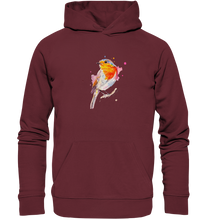 Lade das Bild in den Galerie-Viewer, Buntes Rotkehlchen - Organic Basic Hoodie

