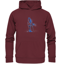 Lade das Bild in den Galerie-Viewer, Blaues Einhorn - Organic Basic Hoodie
