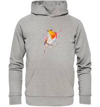 Lade das Bild in den Galerie-Viewer, Buntes Rotkehlchen - Organic Basic Hoodie
