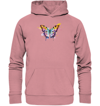 Lade das Bild in den Galerie-Viewer, Bunter Schmetterling - Organic Basic Hoodie
