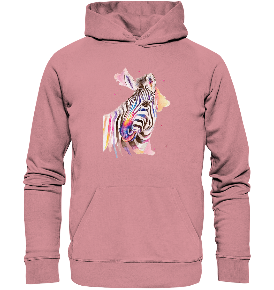 Buntes Zebra - Organic Basic Hoodie