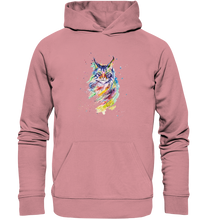 Lade das Bild in den Galerie-Viewer, Bunte Katze - Organic Basic Hoodie
