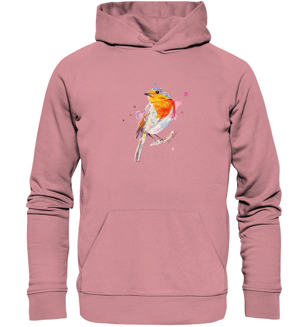 Buntes Rotkehlchen - Organic Basic Hoodie