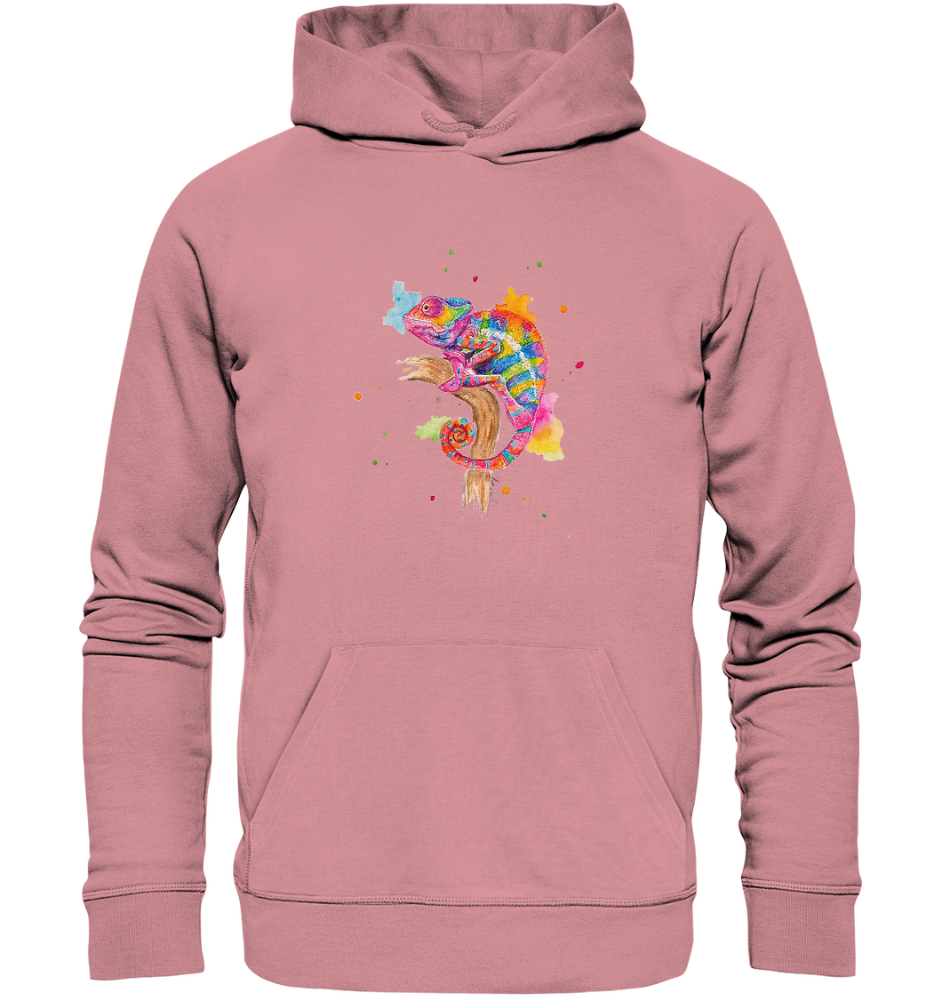 Buntes Chamäleon  - Organic Basic Hoodie
