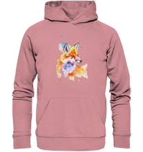 Lade das Bild in den Galerie-Viewer, Bunter Fuchs - Organic Basic Hoodie
