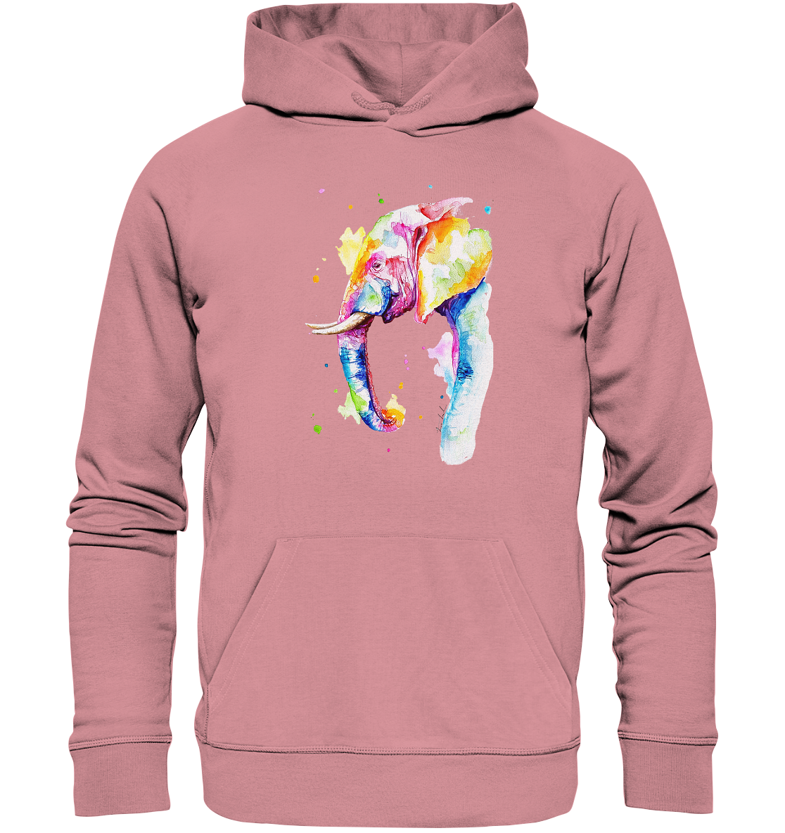 Bunter Elefant - Organic Basic Hoodie