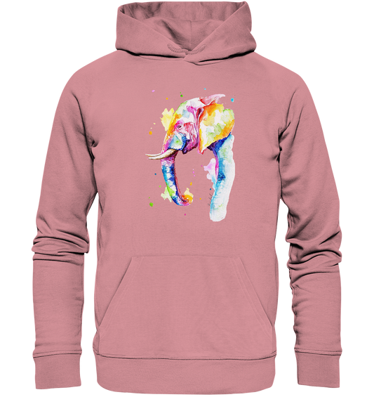 Bunter Elefant - Organic Basic Hoodie