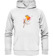 Lade das Bild in den Galerie-Viewer, Buntes Rotkehlchen - Organic Basic Hoodie
