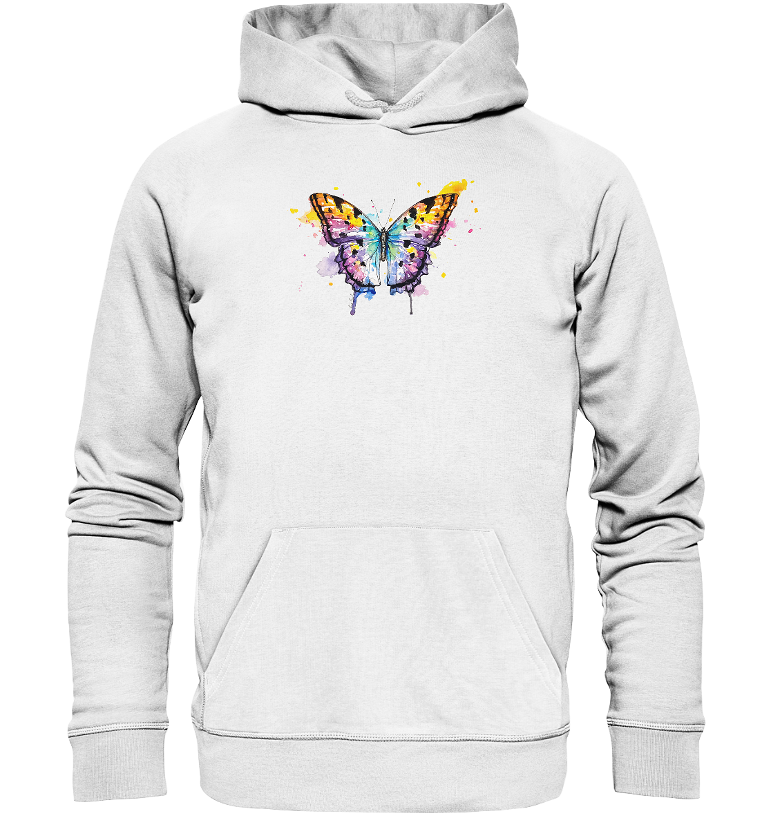 Bunter Schmetterling - Organic Basic Hoodie