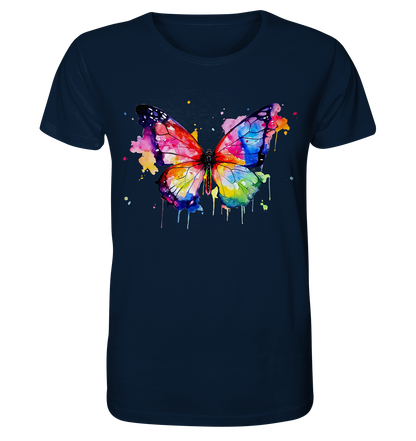 Motiv farbenfroher Schmetterling - Organic Basic Shirt