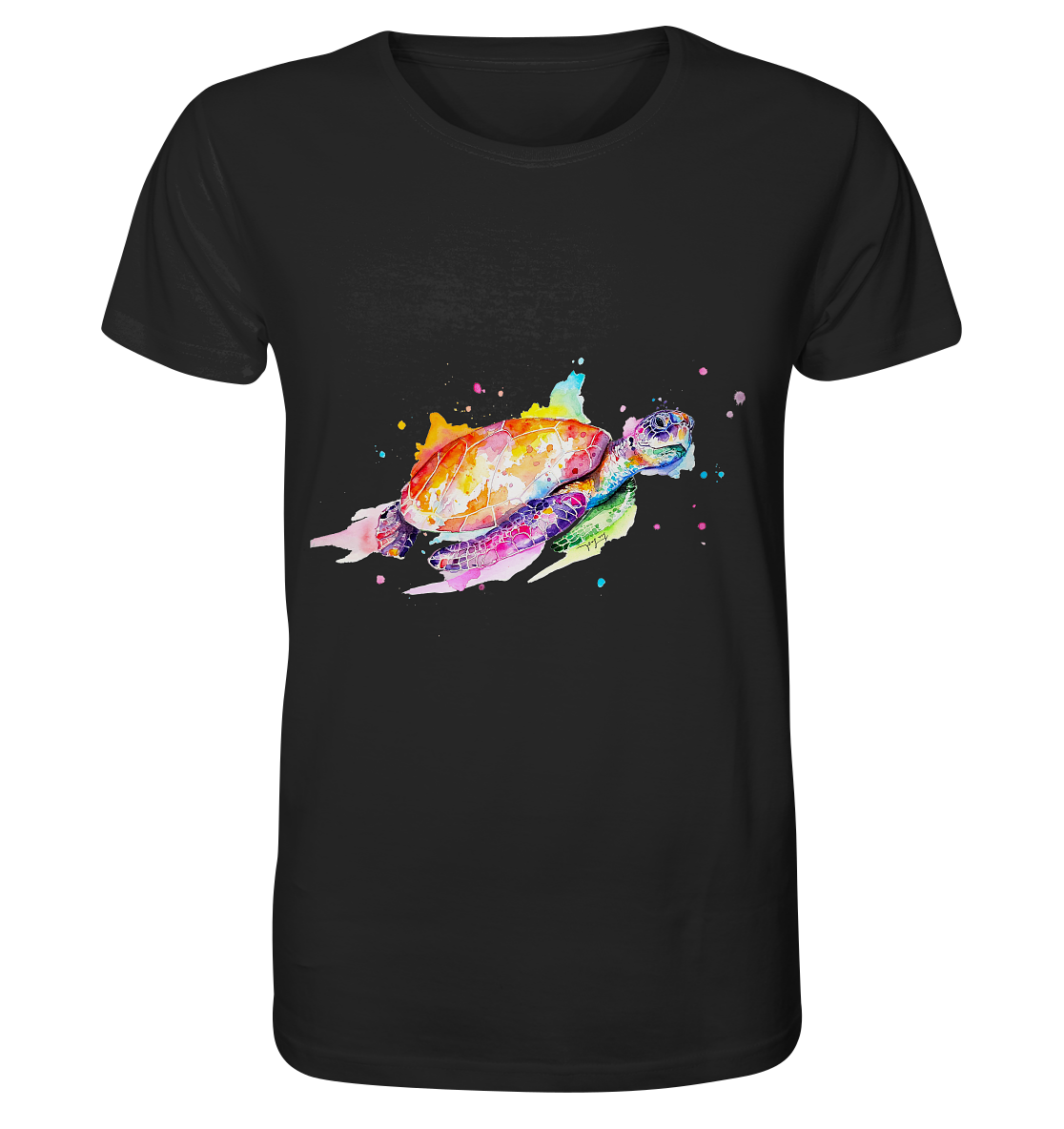 Bunte Meeresschildkröte - Organic Basic Shirt