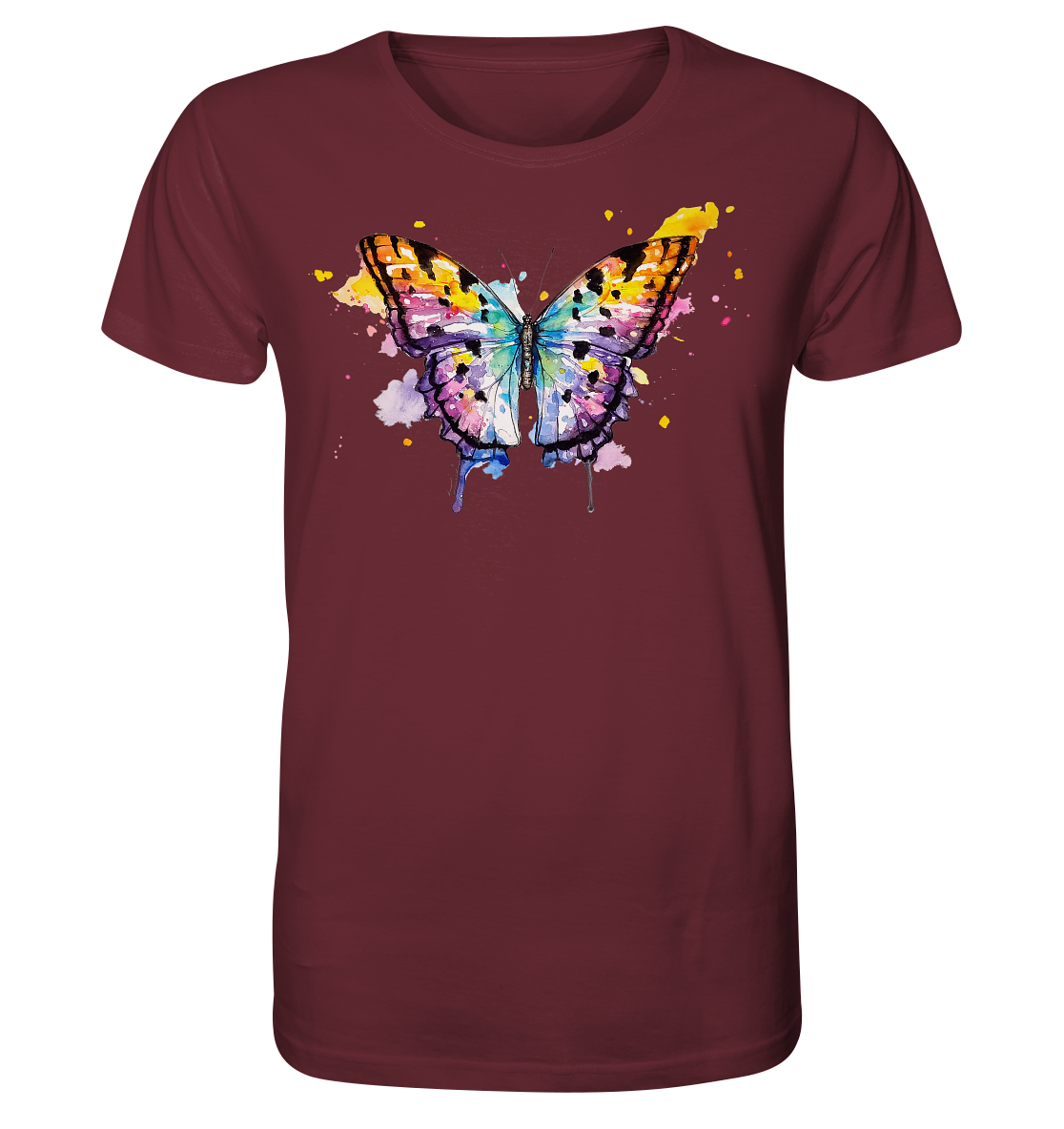 Bunter Schmetterling - Organic Basic Shirt