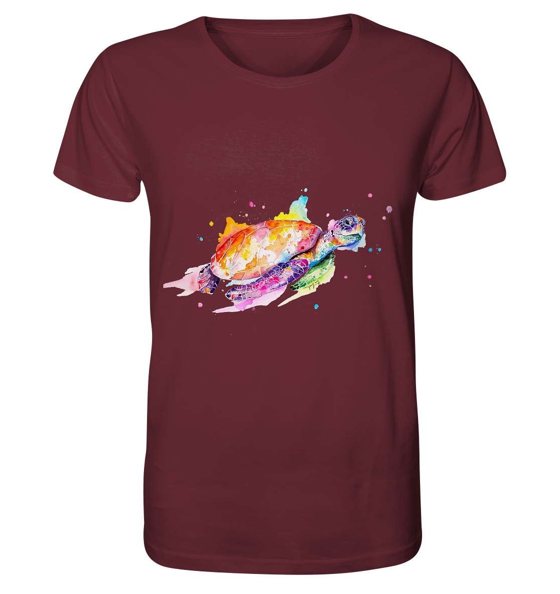 Bunte Meeresschildkröte - Organic Basic Shirt