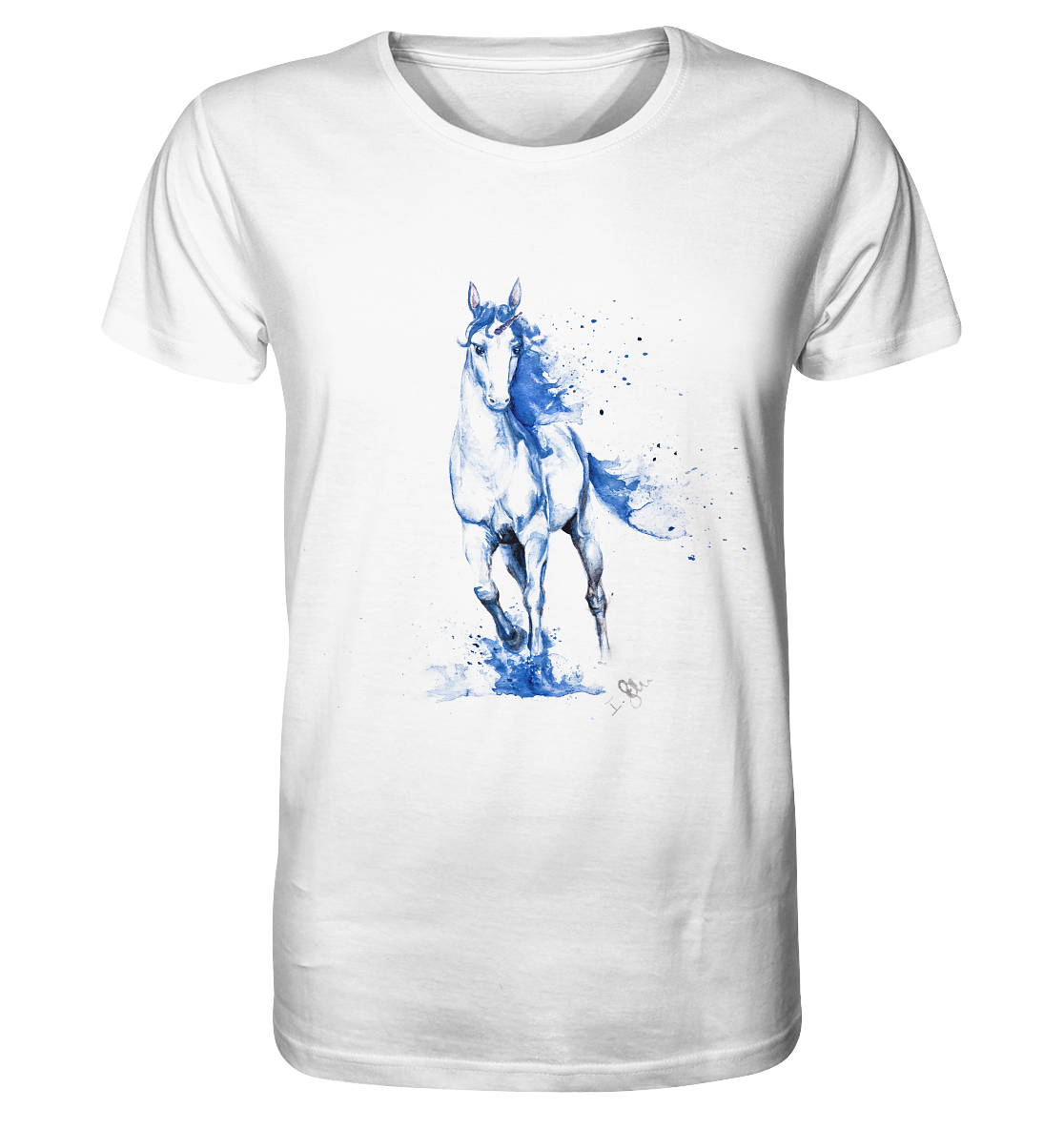 Blaues Einhorn - Organic Basic Shirt