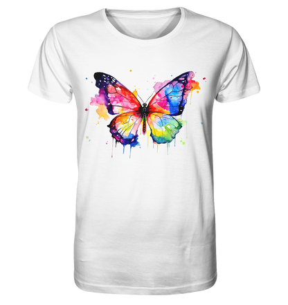 Motiv farbenfroher Schmetterling - Organic Basic Shirt