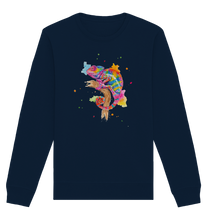 Lade das Bild in den Galerie-Viewer, Buntes Chamäleon  - Organic Basic Unisex Sweatshirt
