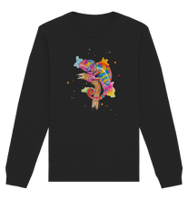 Lade das Bild in den Galerie-Viewer, Buntes Chamäleon  - Organic Basic Unisex Sweatshirt
