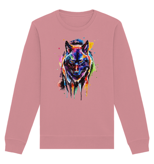 Bunter schwarzer Wolf - Organic Basic Unisex Sweatshirt