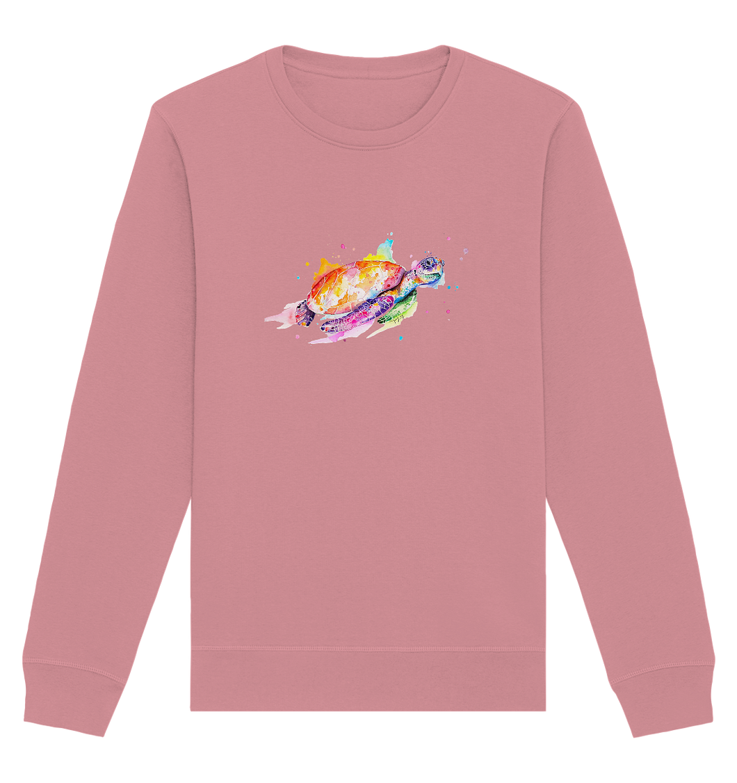Bunte Meeresschildkröte - Organic Basic Unisex Sweatshirt