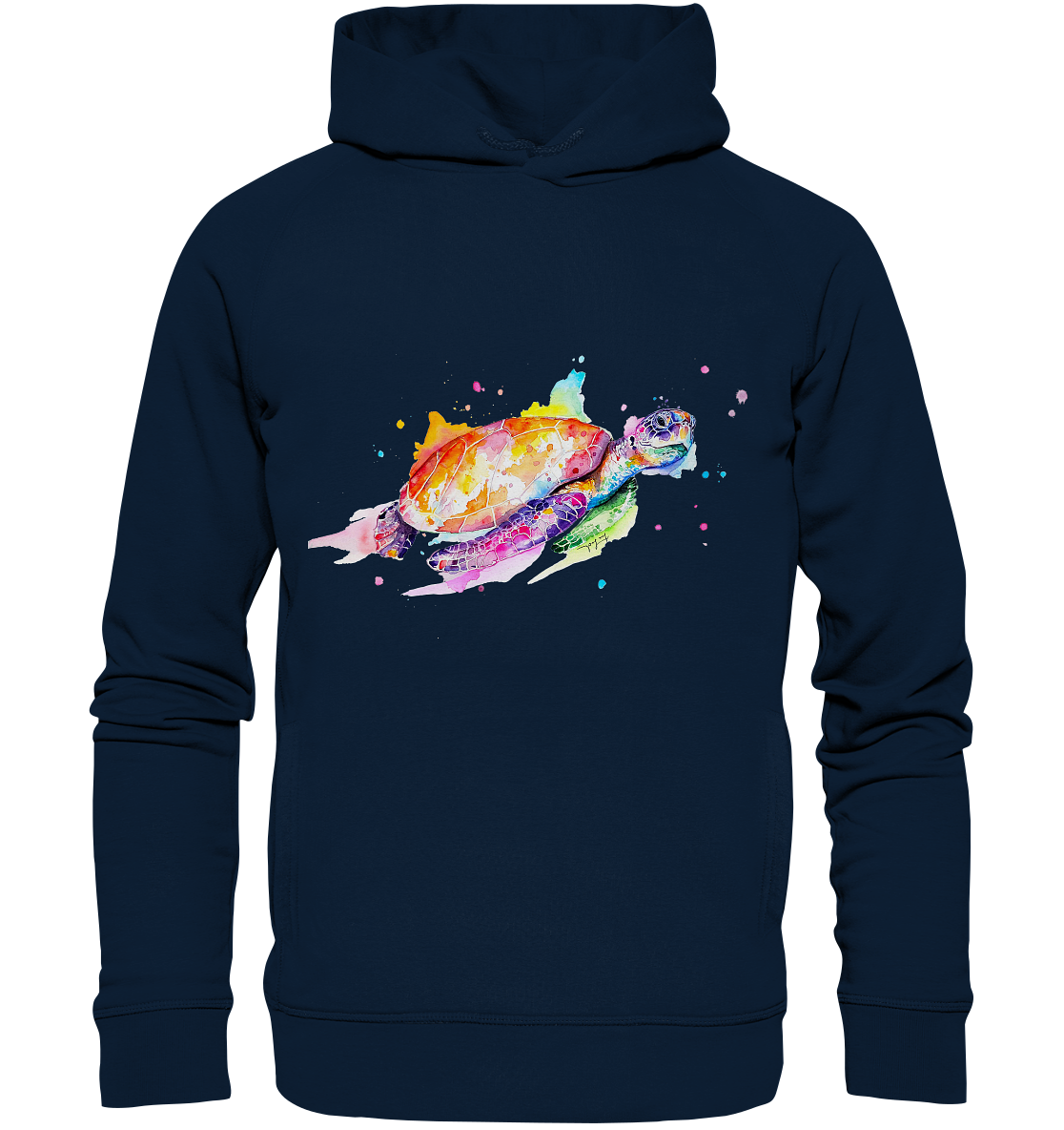 Bunte Meeresschildkröte - Organic Fashion Hoodie