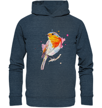 Lade das Bild in den Galerie-Viewer, Buntes Rotkehlchen - Organic Fashion Hoodie
