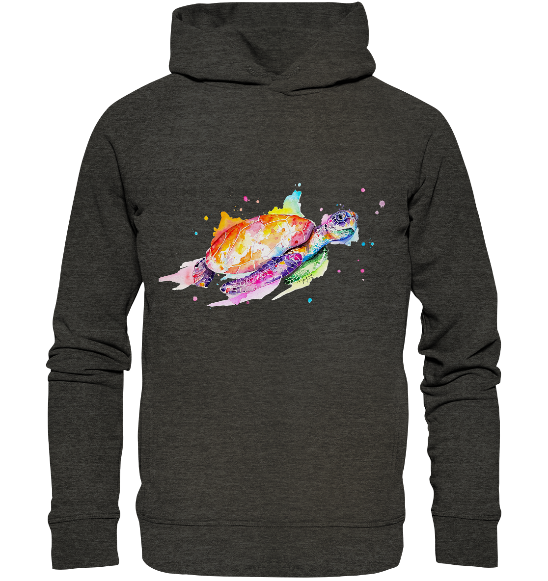 Bunte Meeresschildkröte - Organic Fashion Hoodie