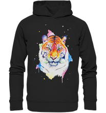 Lade das Bild in den Galerie-Viewer, Bunter Tiger - Organic Fashion Hoodie
