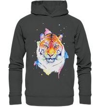 Lade das Bild in den Galerie-Viewer, Bunter Tiger - Organic Fashion Hoodie
