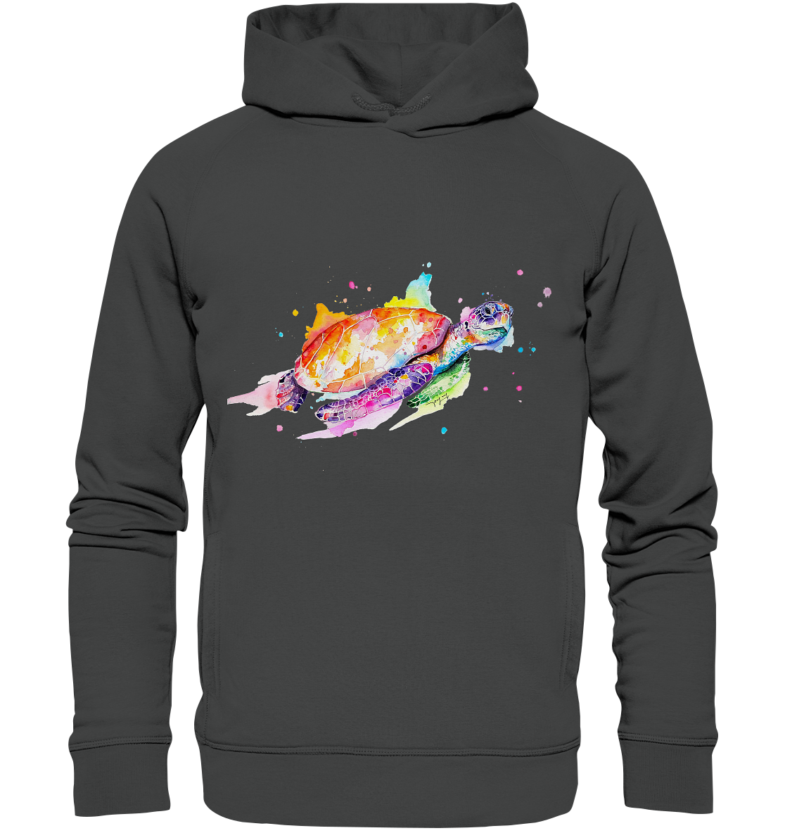 Bunte Meeresschildkröte - Organic Fashion Hoodie