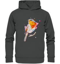 Lade das Bild in den Galerie-Viewer, Buntes Rotkehlchen - Organic Fashion Hoodie
