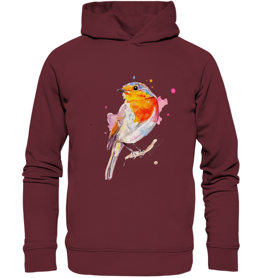 Buntes Rotkehlchen - Organic Fashion Hoodie