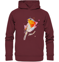 Lade das Bild in den Galerie-Viewer, Buntes Rotkehlchen - Organic Fashion Hoodie
