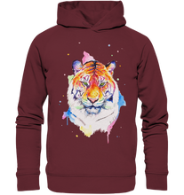 Lade das Bild in den Galerie-Viewer, Bunter Tiger - Organic Fashion Hoodie
