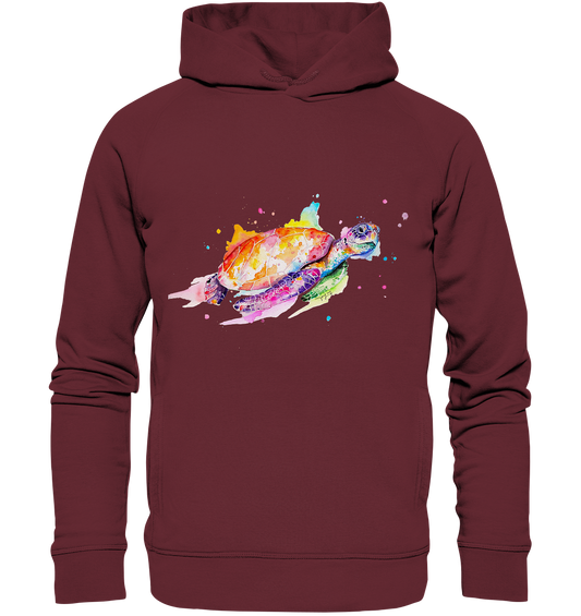 Bunte Meeresschildkröte - Organic Fashion Hoodie