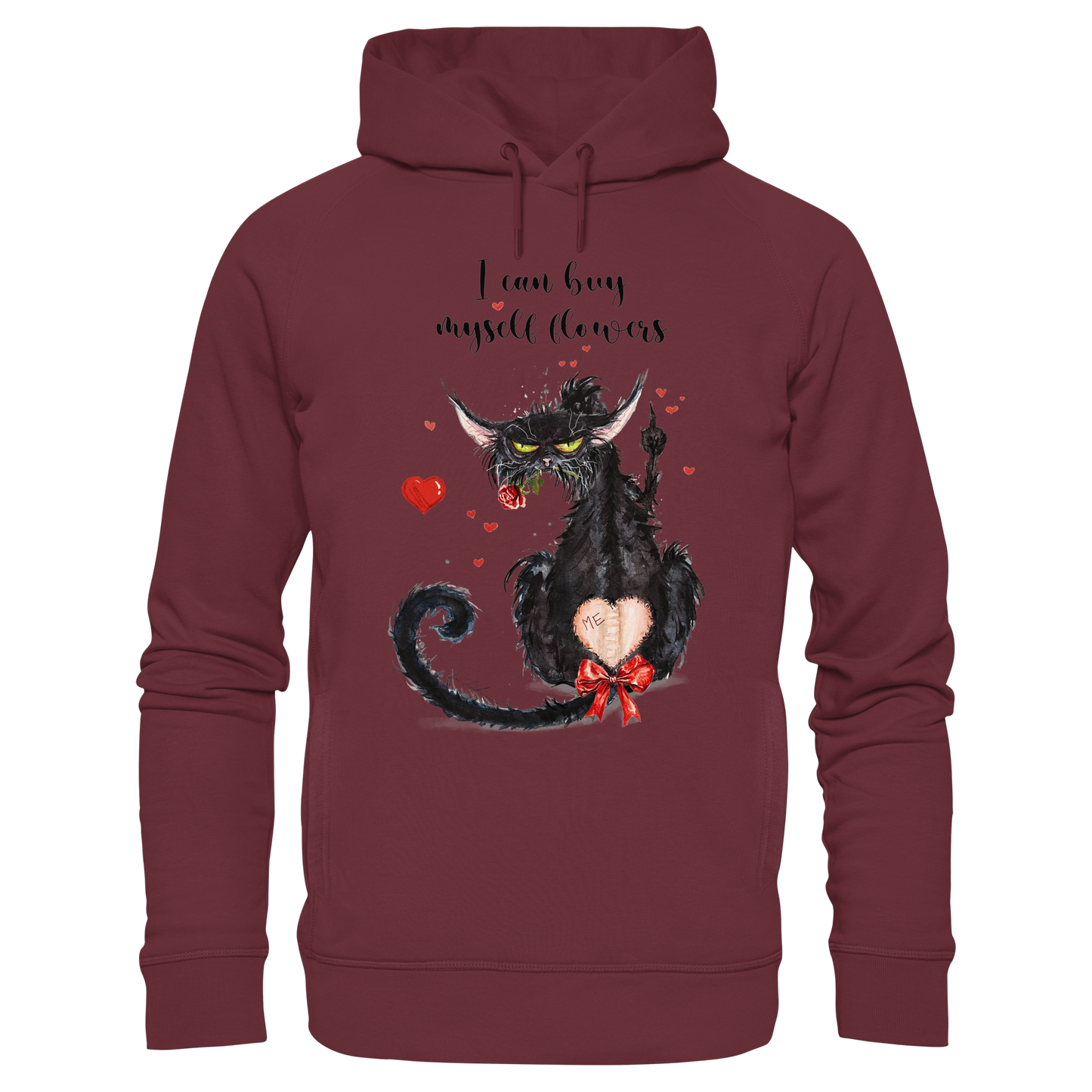 Feministische Valentins - F**U-Cat  - Organic Fashion Hoodie
