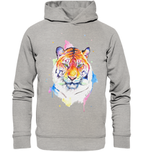 Lade das Bild in den Galerie-Viewer, Bunter Tiger - Organic Fashion Hoodie
