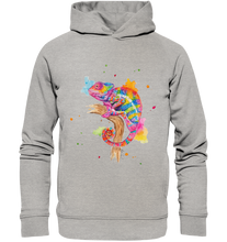 Lade das Bild in den Galerie-Viewer, Buntes Chamäleon  - Organic Fashion Hoodie
