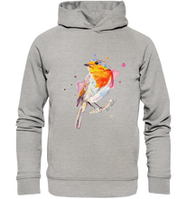 Lade das Bild in den Galerie-Viewer, Buntes Rotkehlchen - Organic Fashion Hoodie
