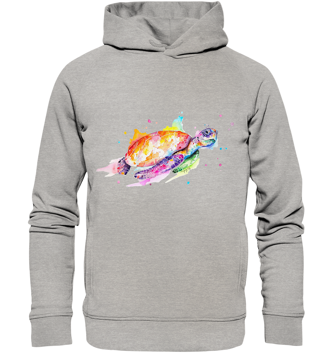 Bunte Meeresschildkröte - Organic Fashion Hoodie