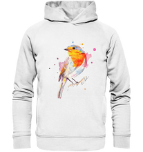 Lade das Bild in den Galerie-Viewer, Buntes Rotkehlchen - Organic Fashion Hoodie

