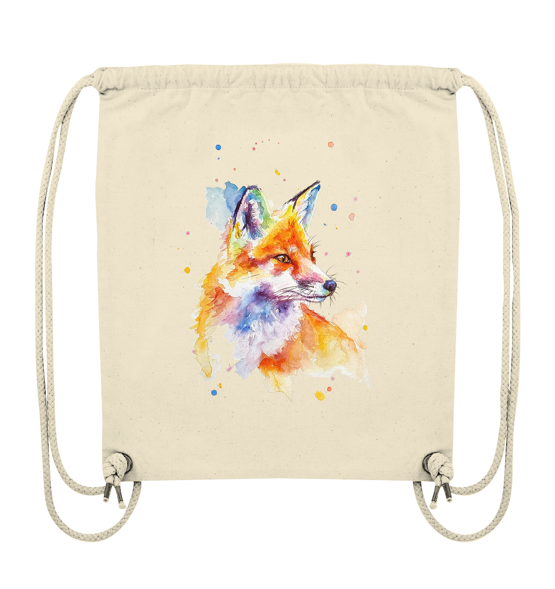 Bunter Fuchs - Organic Gym-Bag