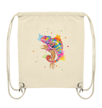 Lade das Bild in den Galerie-Viewer, Buntes Chamäleon  - Organic Gym-Bag
