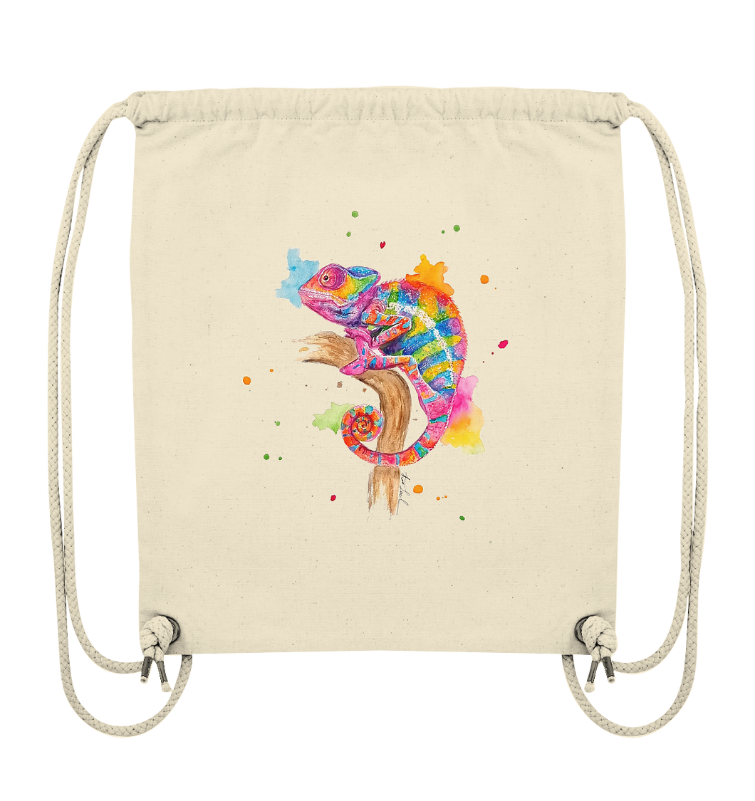 Buntes Chamäleon  - Organic Gym-Bag